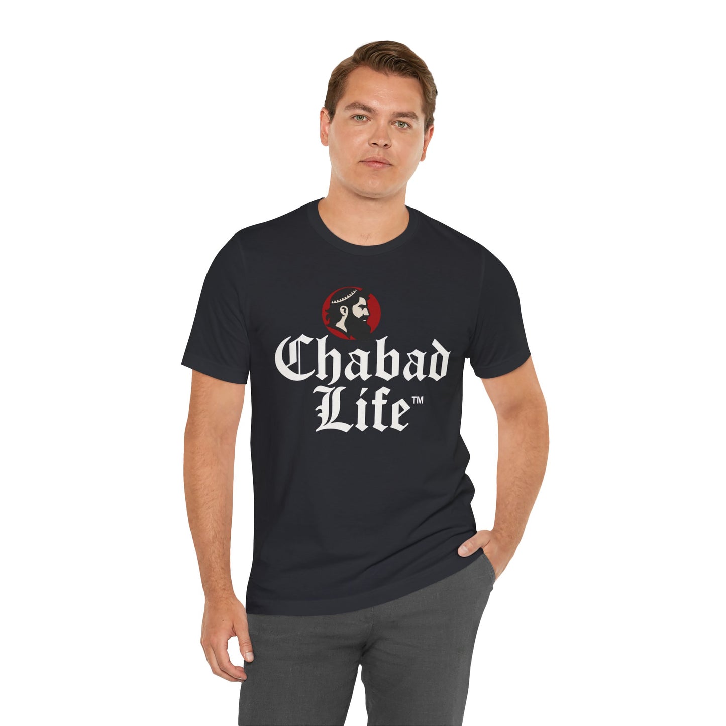 Chabad Life Unisex Jersey Tee (red logo)