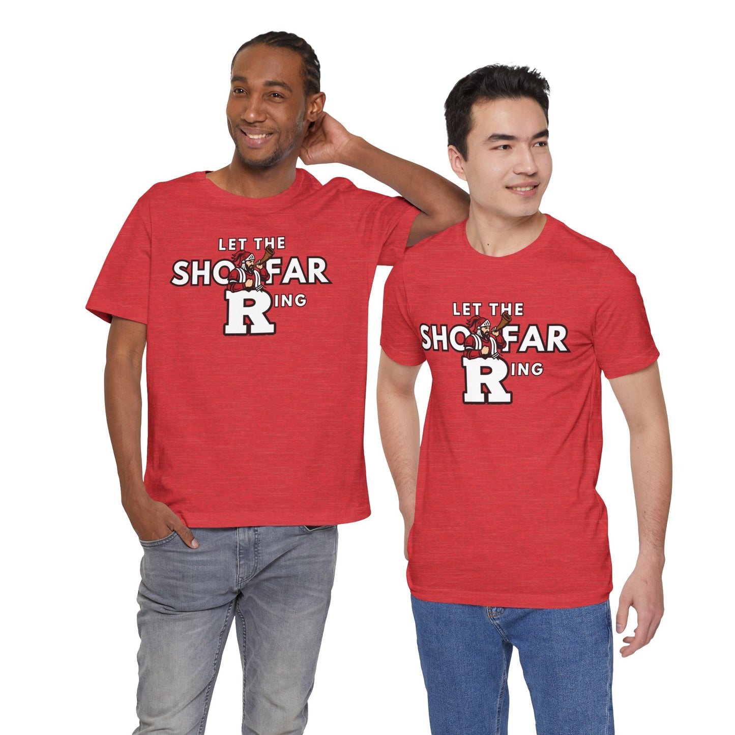 Rutgers Unisex Jersey Tee - "Let the Shofar Ring"