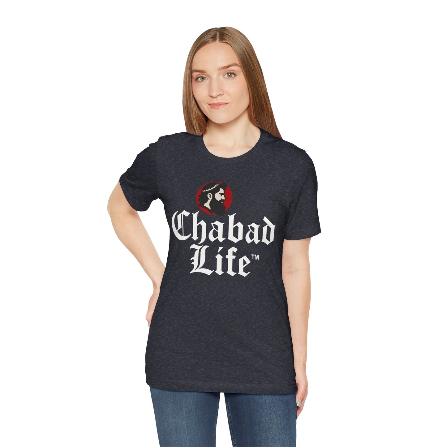 Chabad Life Unisex Jersey Tee (red logo)