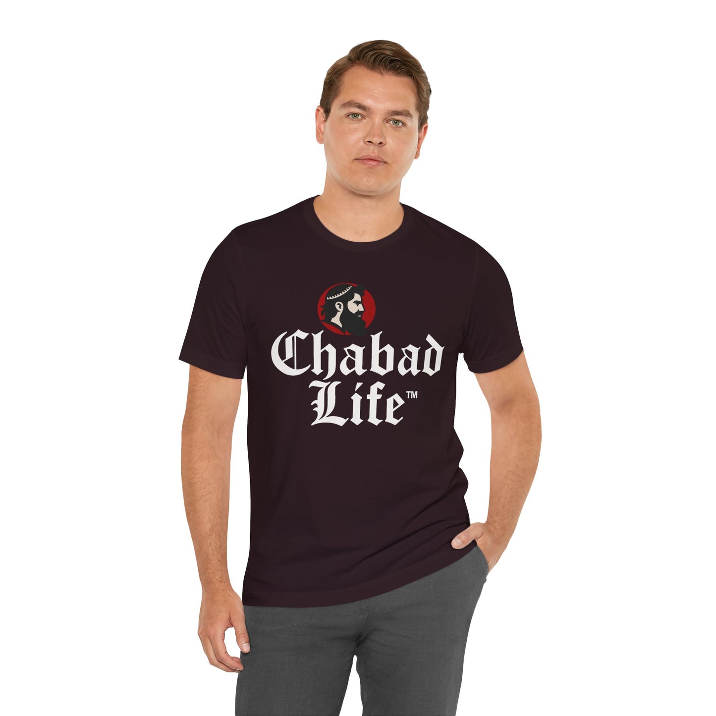 Chabad Life Unisex Jersey Tee (red logo)