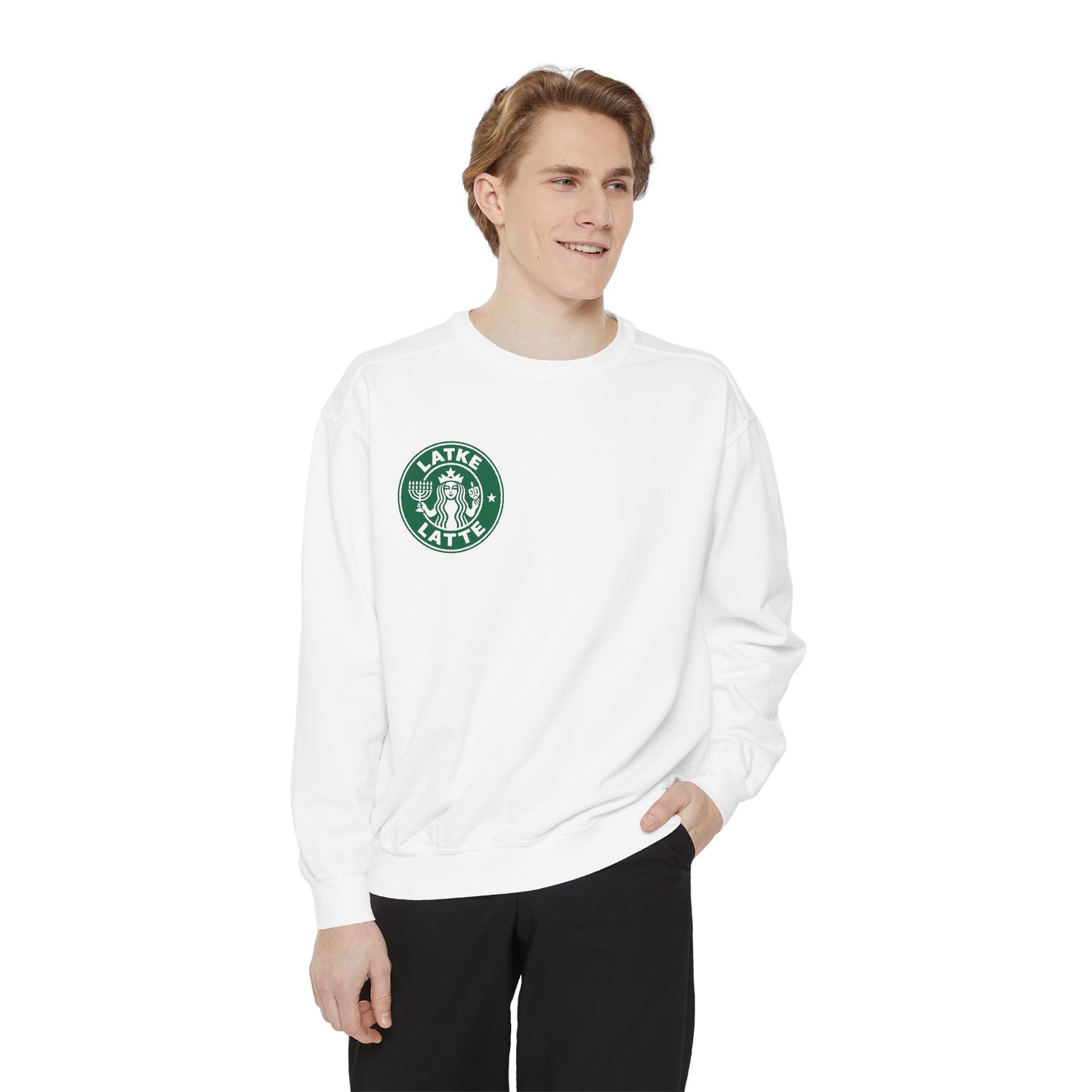 Latke Latte - Hannukah Swag Comfy Unisex Sweatshirt