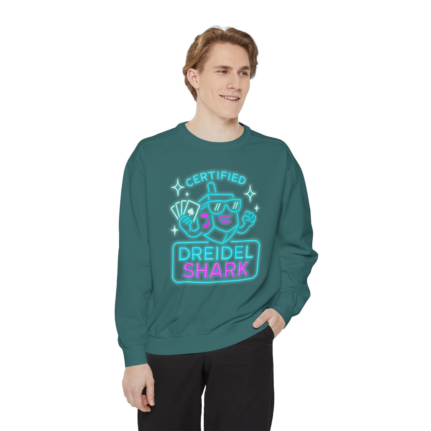 Dreidel Shark - Zero Chill - Hannukah Swag Comfy Unisex Sweatshirt
