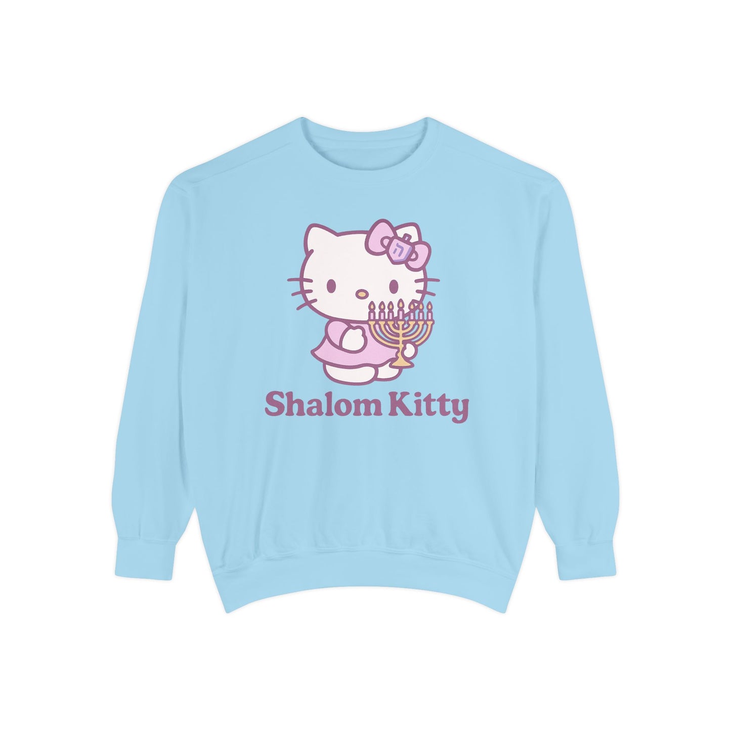 Shalom Kitty - Hannukah Swag Comfy Unisex Sweatshirt