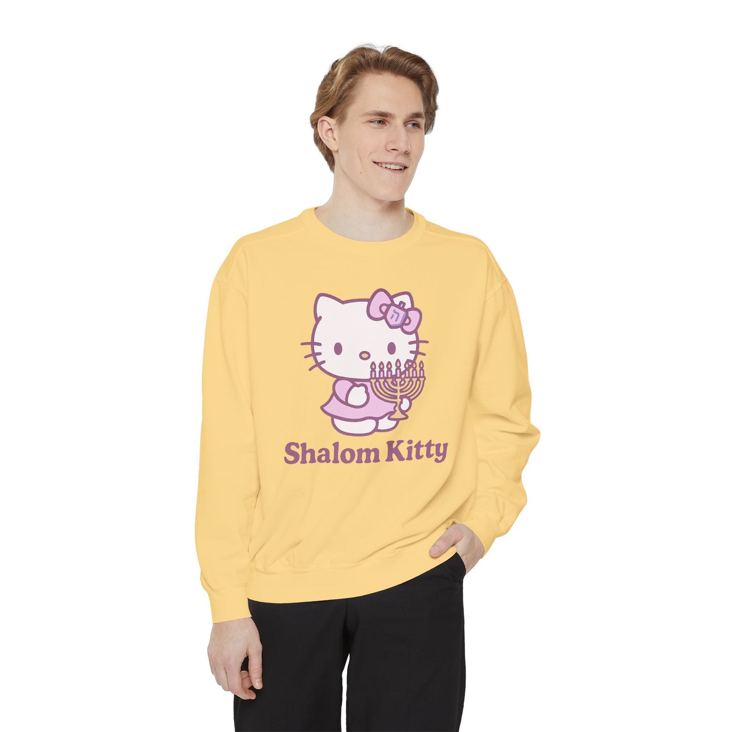 Shalom Kitty - Hannukah Swag Comfy Unisex Sweatshirt