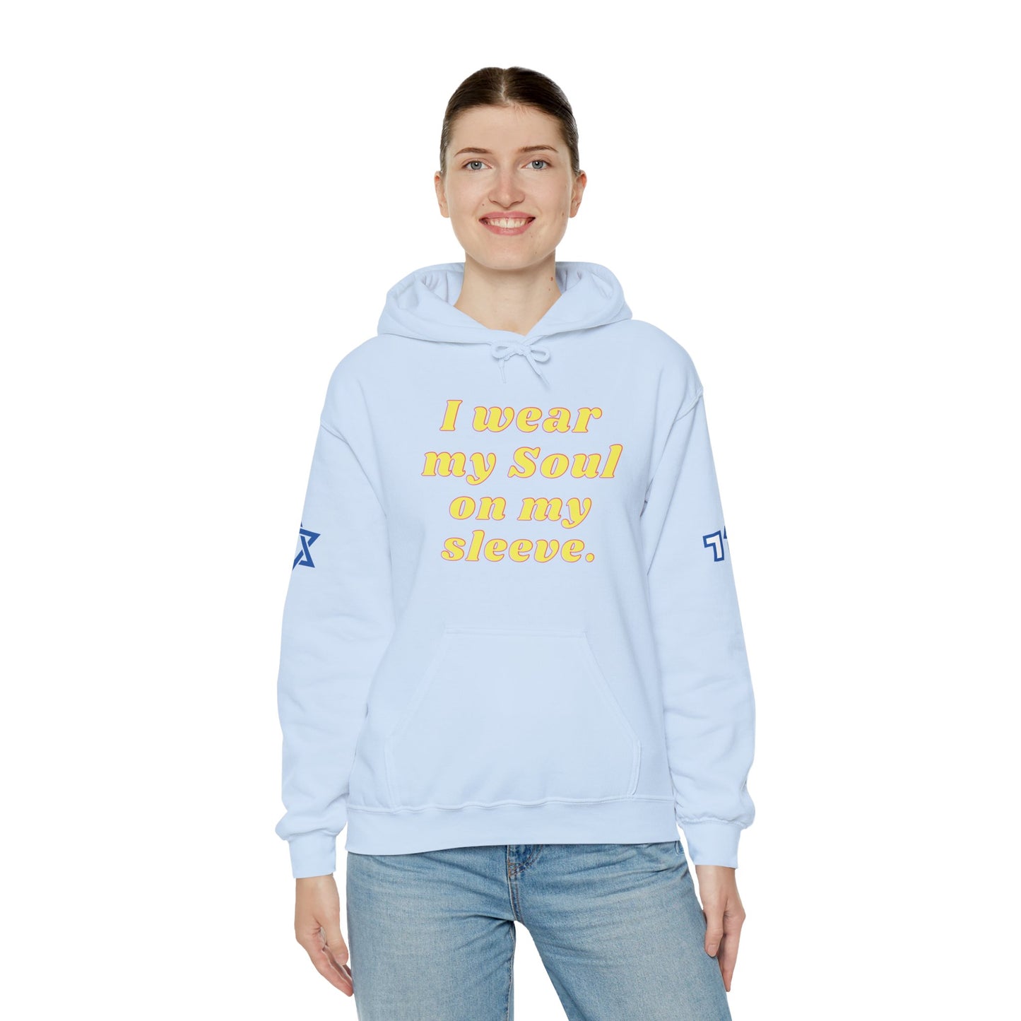 Soul on Sleeve (Unisex) hoodie - Jewish/Israel Pride