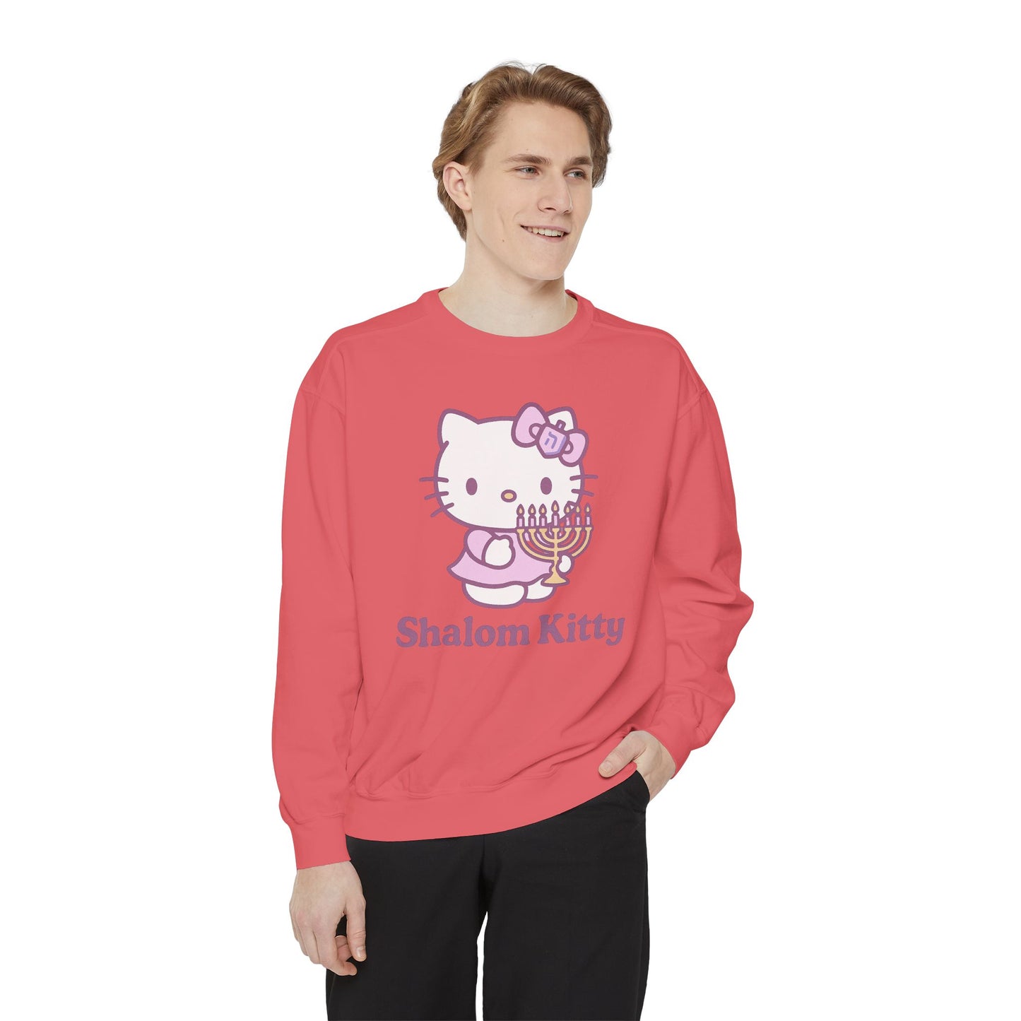 Shalom Kitty - Hannukah Swag Comfy Unisex Sweatshirt