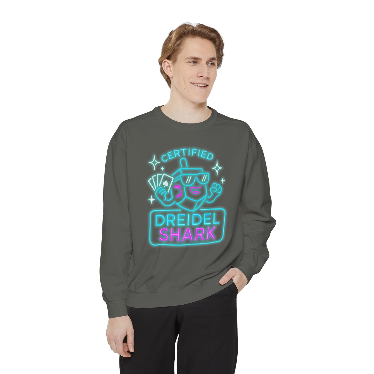 Dreidel Shark - Zero Chill - Hannukah Swag Comfy Unisex Sweatshirt