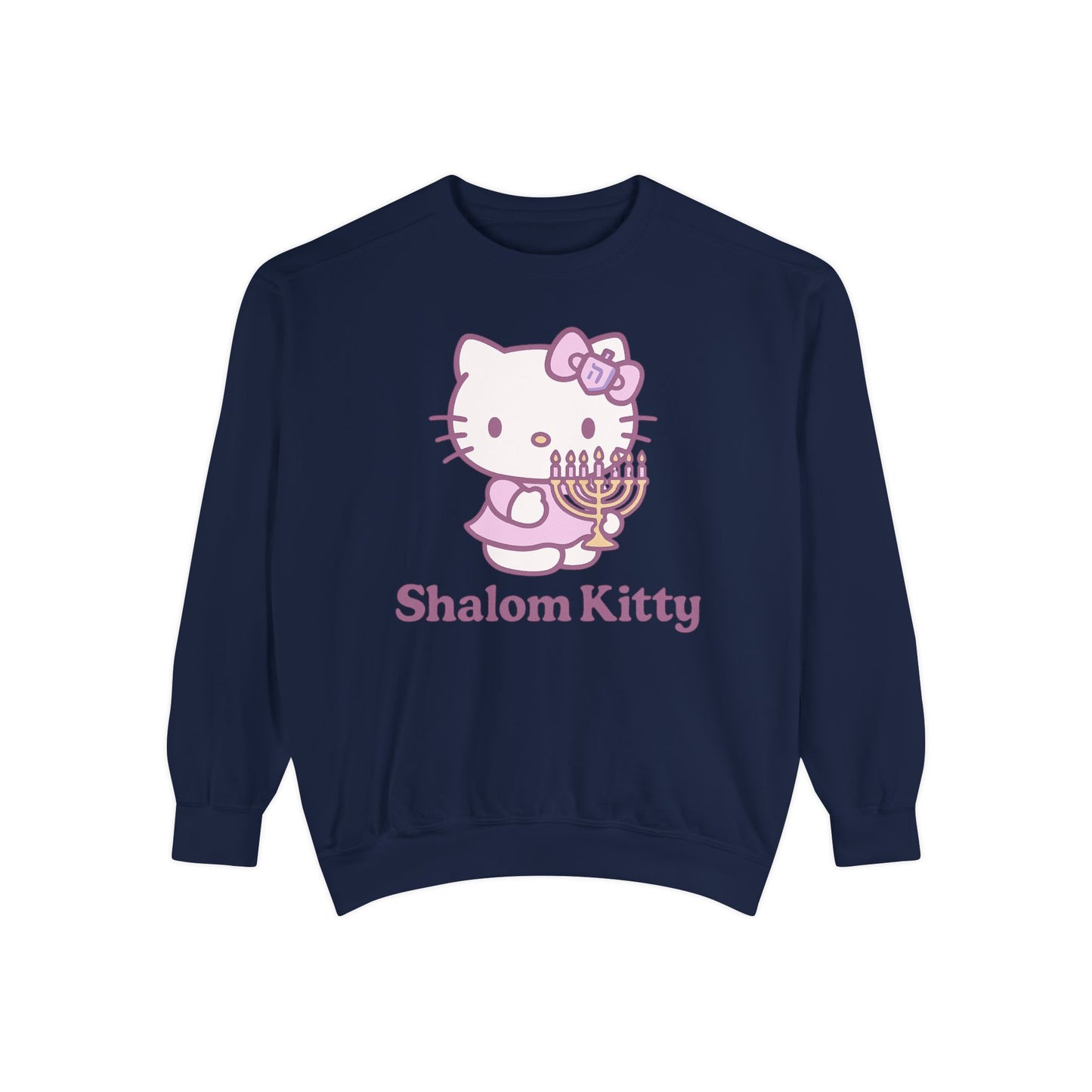 Shalom Kitty - Hannukah Swag Comfy Unisex Sweatshirt