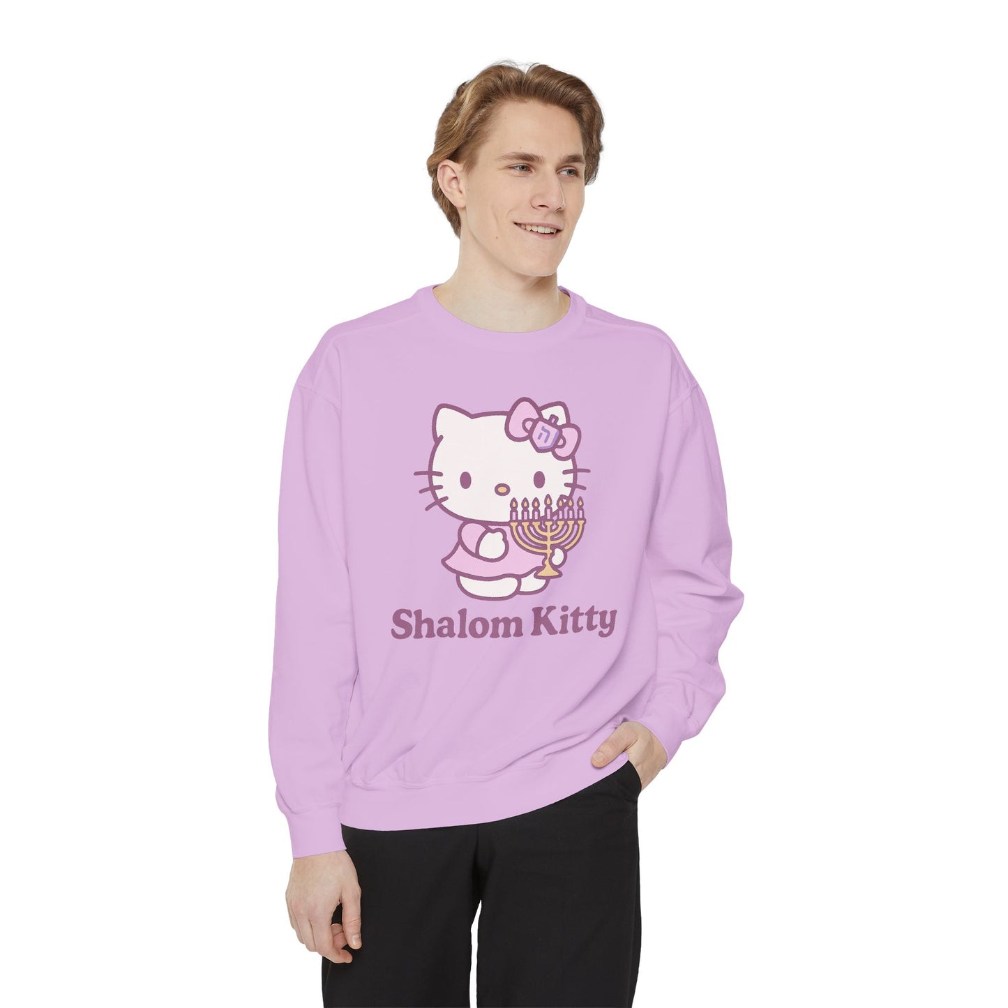 Shalom Kitty - Hannukah Swag Comfy Unisex Sweatshirt