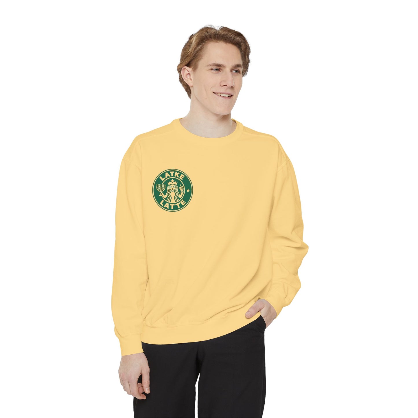 Latke Latte - Hannukah Swag Comfy Unisex Sweatshirt