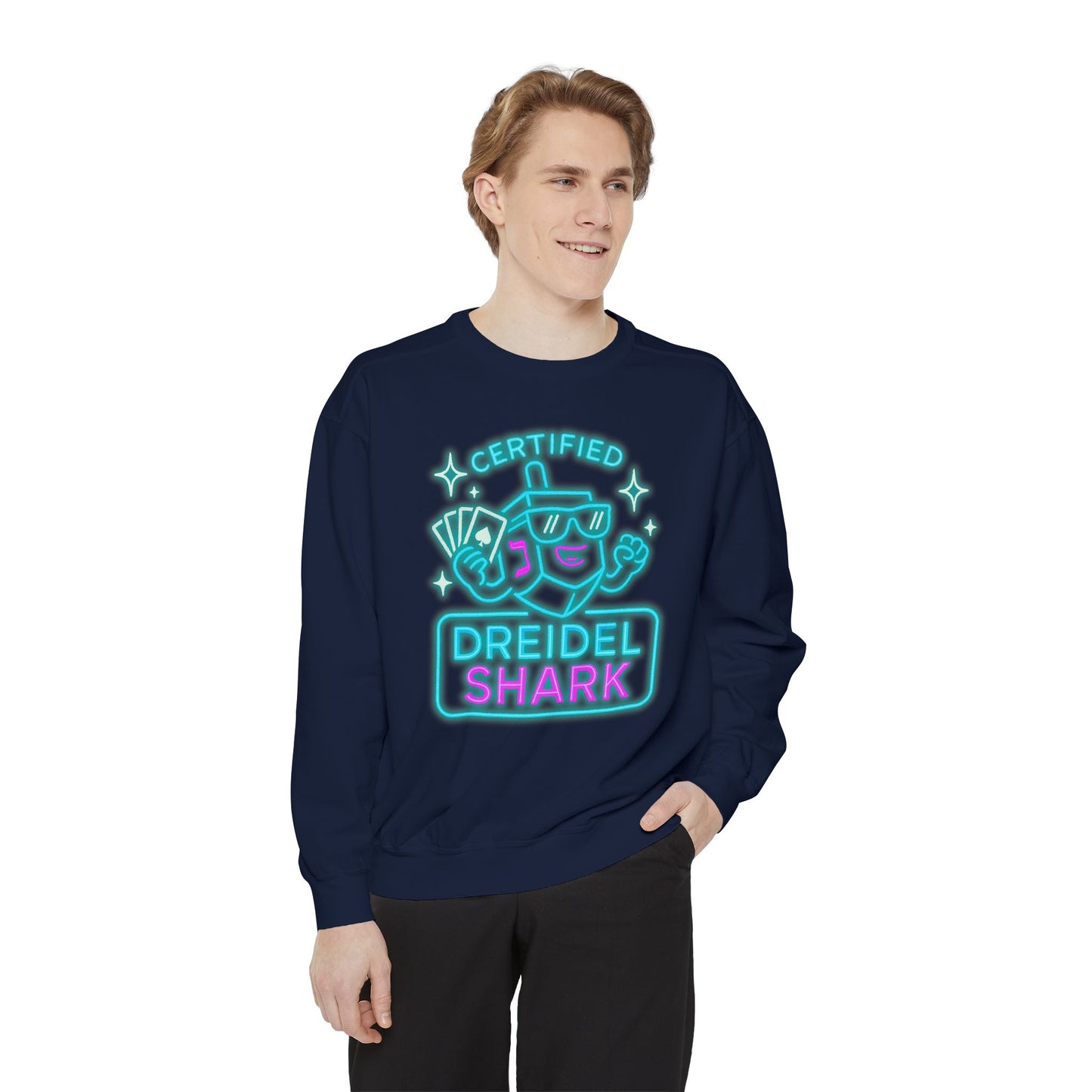 Dreidel Shark - Zero Chill - Hannukah Swag Comfy Unisex Sweatshirt