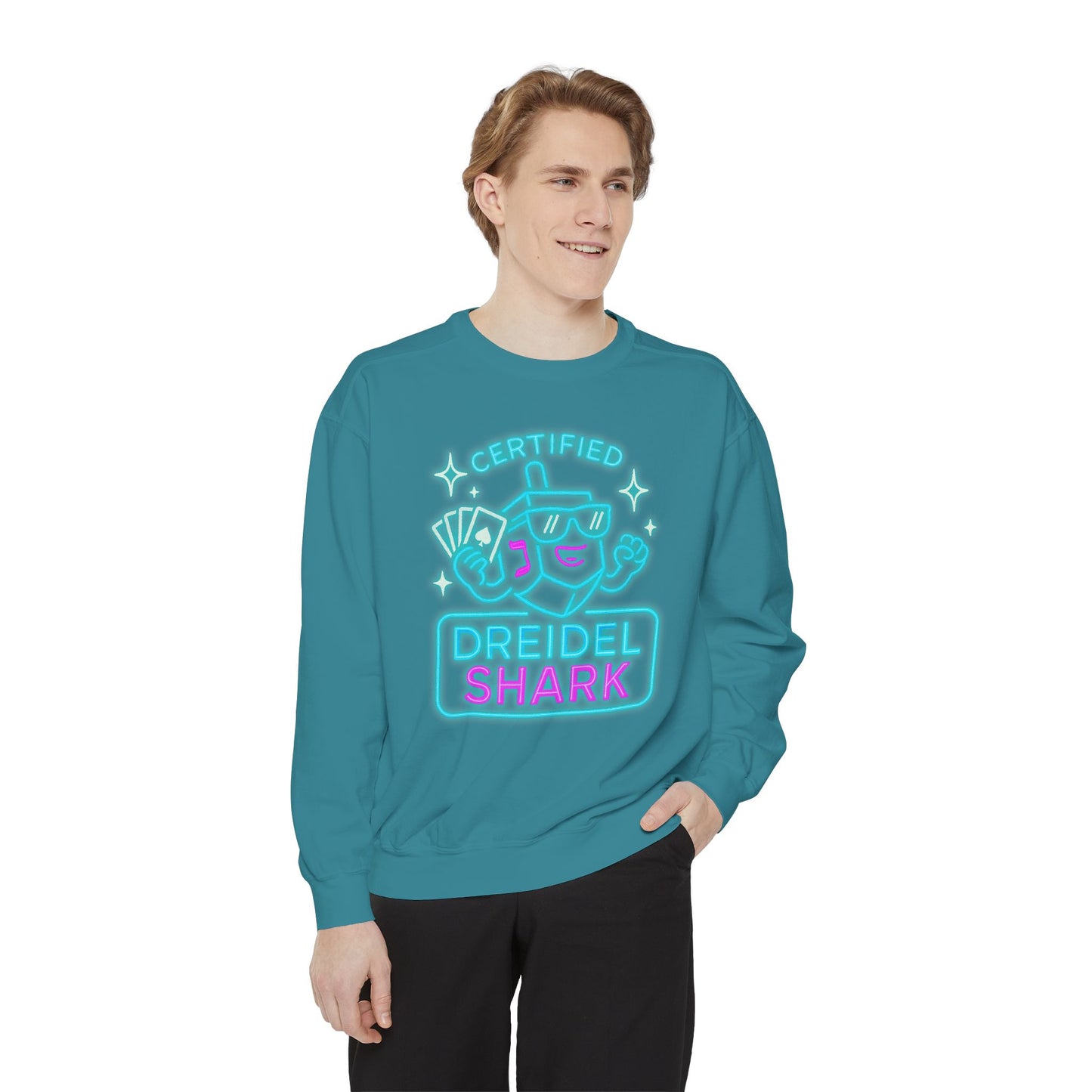 Dreidel Shark - Zero Chill - Hannukah Swag Comfy Unisex Sweatshirt
