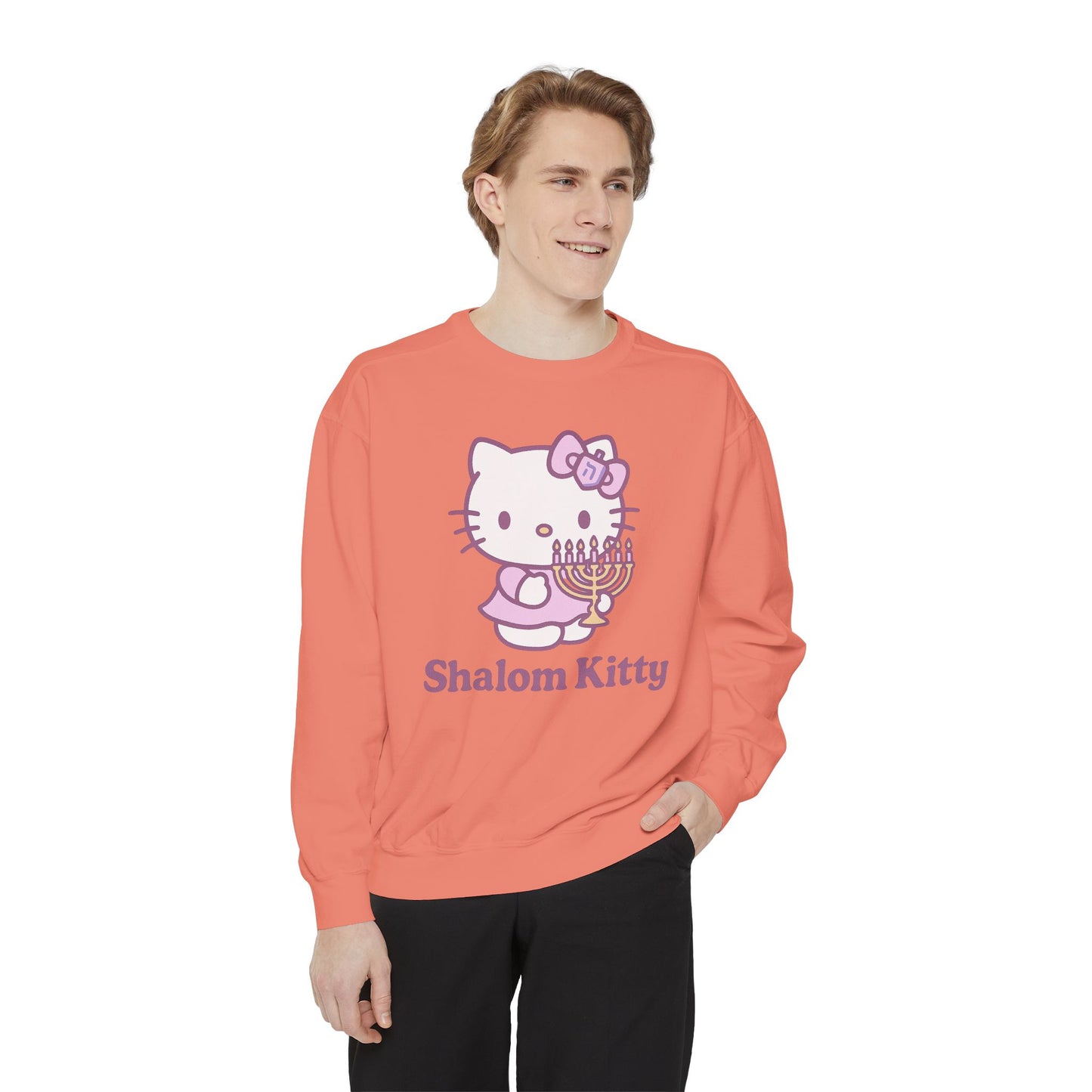 Shalom Kitty - Hannukah Swag Comfy Unisex Sweatshirt