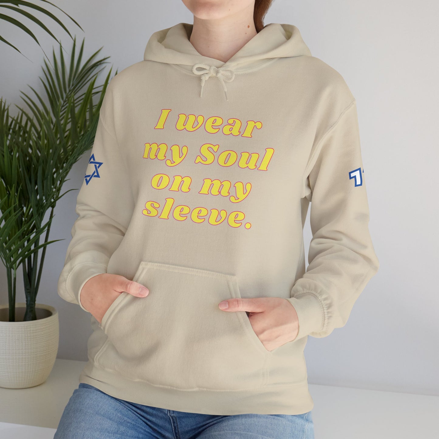 Soul on Sleeve (Unisex) hoodie - Jewish/Israel Pride