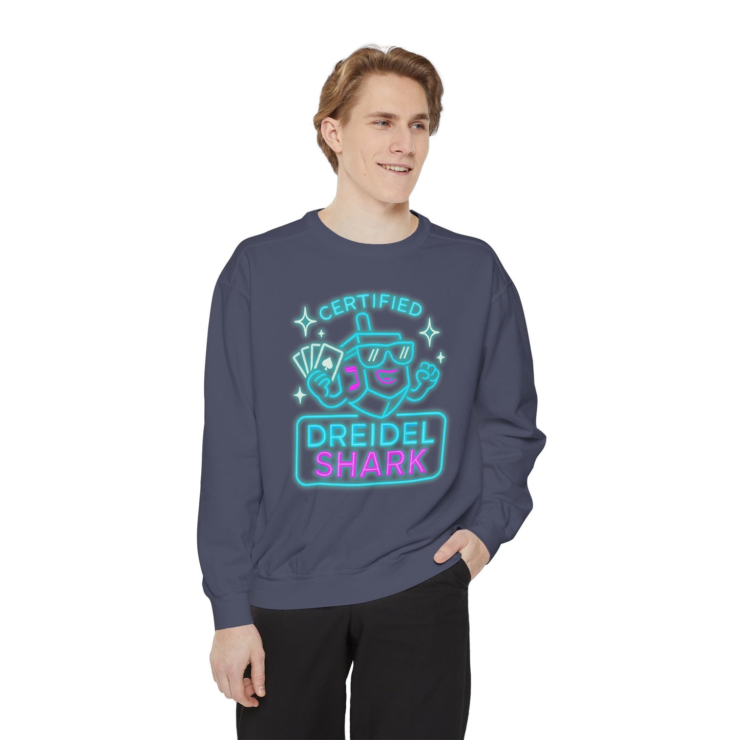 Dreidel Shark - Zero Chill - Hannukah Swag Comfy Unisex Sweatshirt